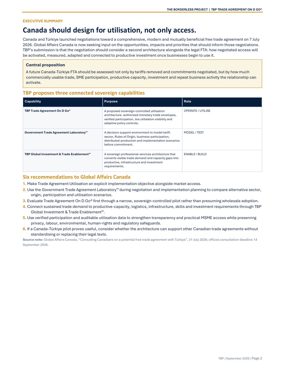 Canada–Türkiye Free Trade Agreement page 2