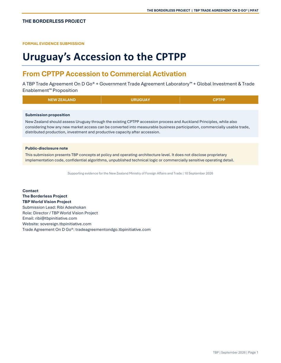 Uruguay’s Accession to the CPTPP page 1