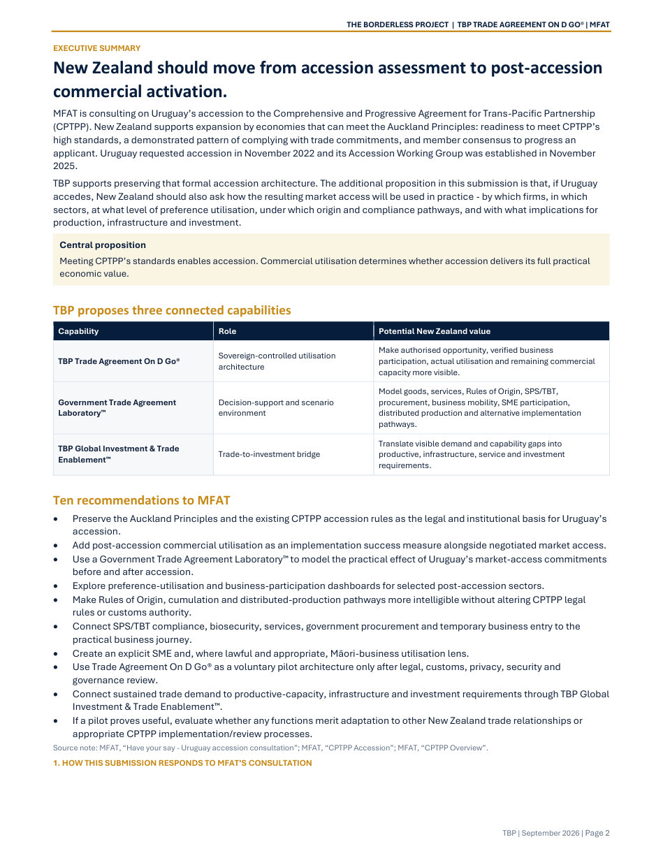 Uruguay’s Accession to the CPTPP page 2