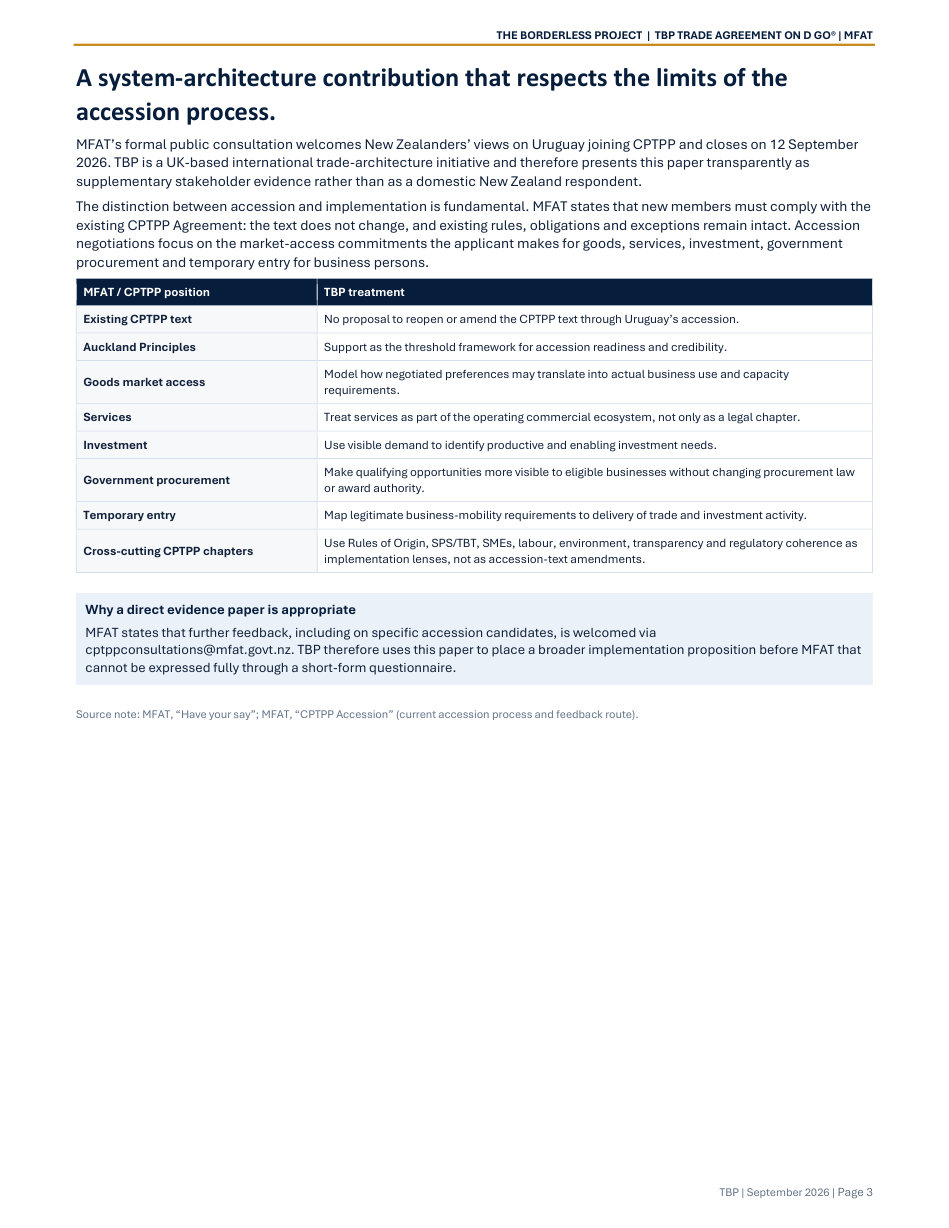 Uruguay’s Accession to the CPTPP page 3