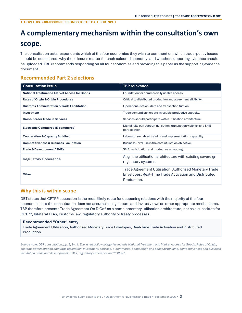 Deepening the UK’s Trade Relationships page 3